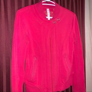 GUC Lululemon Game Day Moto Jacket Size 6 Pink